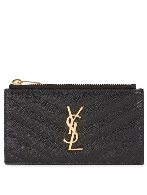 ysl black card holder|ysl card holder with zipper.